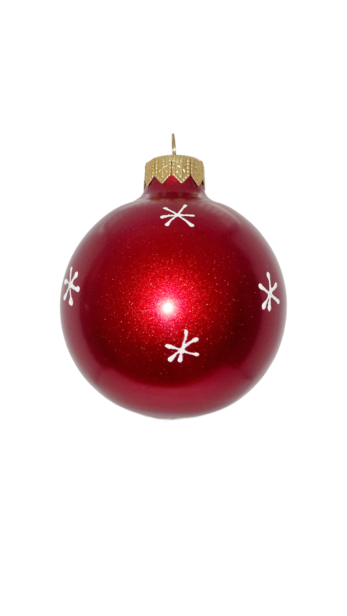 Козочка с сундуком, шар 8 см, красный глянец